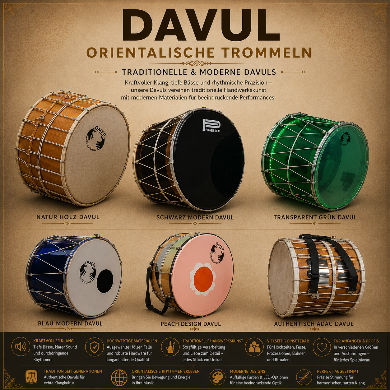 Learn more about Schlaginstrumente - Percussion DAVUL-DRUM-TROMMEL